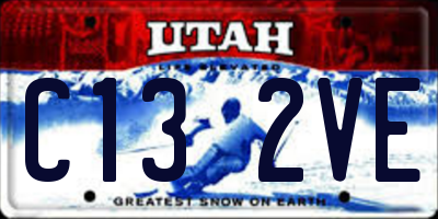 UT license plate C132VE