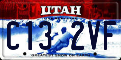 UT license plate C132VF