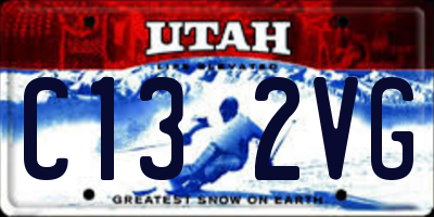 UT license plate C132VG