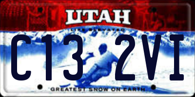 UT license plate C132VI