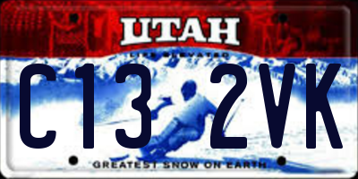 UT license plate C132VK