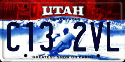 UT license plate C132VL
