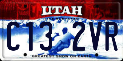 UT license plate C132VR