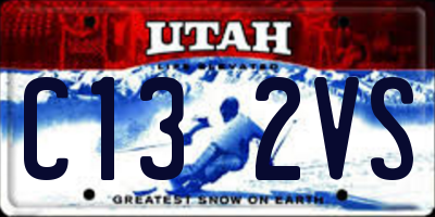 UT license plate C132VS
