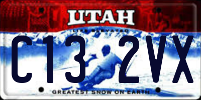 UT license plate C132VX