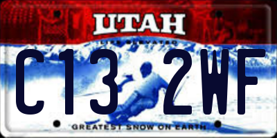 UT license plate C132WF