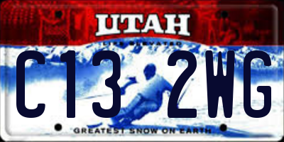 UT license plate C132WG