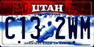UT license plate C132WM