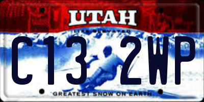 UT license plate C132WP