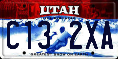 UT license plate C132XA