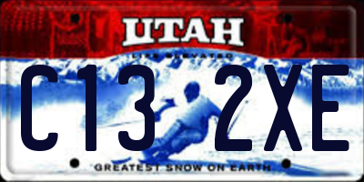 UT license plate C132XE