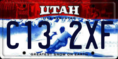 UT license plate C132XF