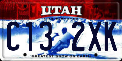 UT license plate C132XK