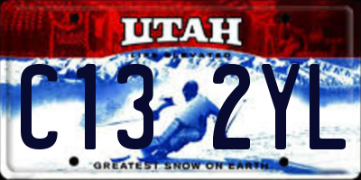 UT license plate C132YL