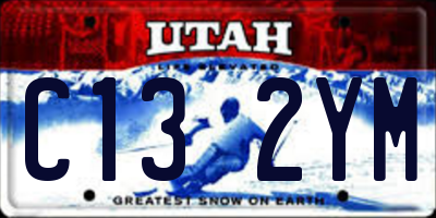 UT license plate C132YM