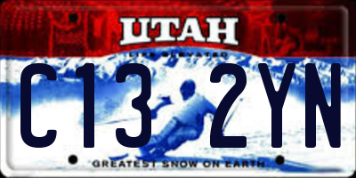 UT license plate C132YN