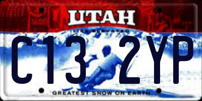 UT license plate C132YP