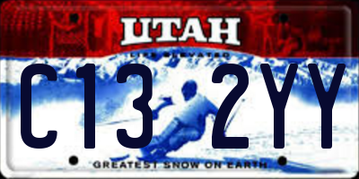 UT license plate C132YY