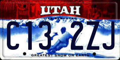 UT license plate C132ZJ