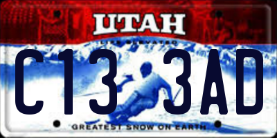 UT license plate C133AD