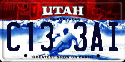 UT license plate C133AI