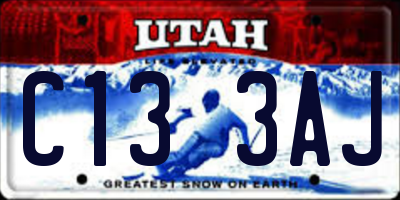 UT license plate C133AJ