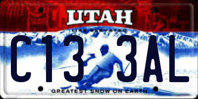UT license plate C133AL