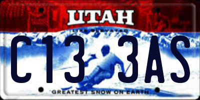 UT license plate C133AS