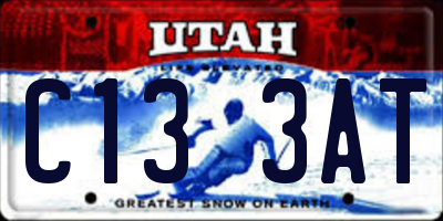 UT license plate C133AT