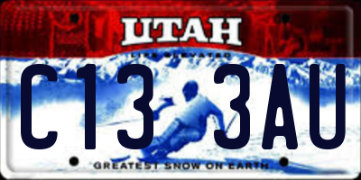 UT license plate C133AU