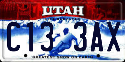 UT license plate C133AX