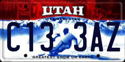 UT license plate C133AZ