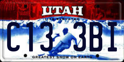 UT license plate C133BI