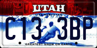 UT license plate C133BP