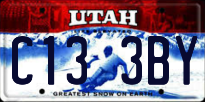 UT license plate C133BY
