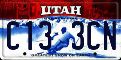 UT license plate C133CN