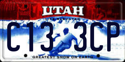 UT license plate C133CP