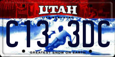 UT license plate C133DC