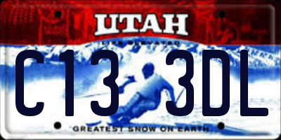 UT license plate C133DL