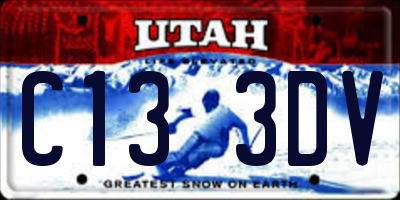 UT license plate C133DV
