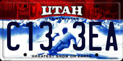 UT license plate C133EA