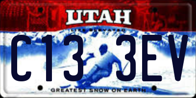 UT license plate C133EV