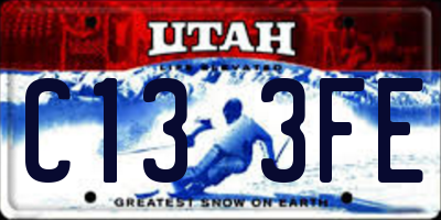 UT license plate C133FE