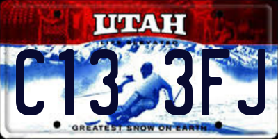 UT license plate C133FJ