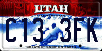 UT license plate C133FK