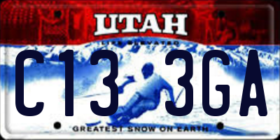 UT license plate C133GA