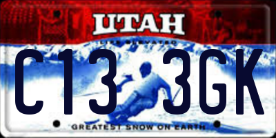 UT license plate C133GK