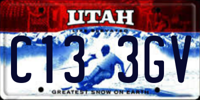 UT license plate C133GV