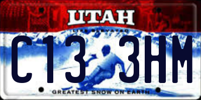 UT license plate C133HM