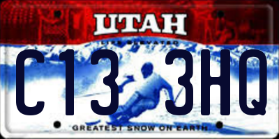 UT license plate C133HQ